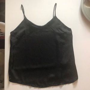 Satin black top